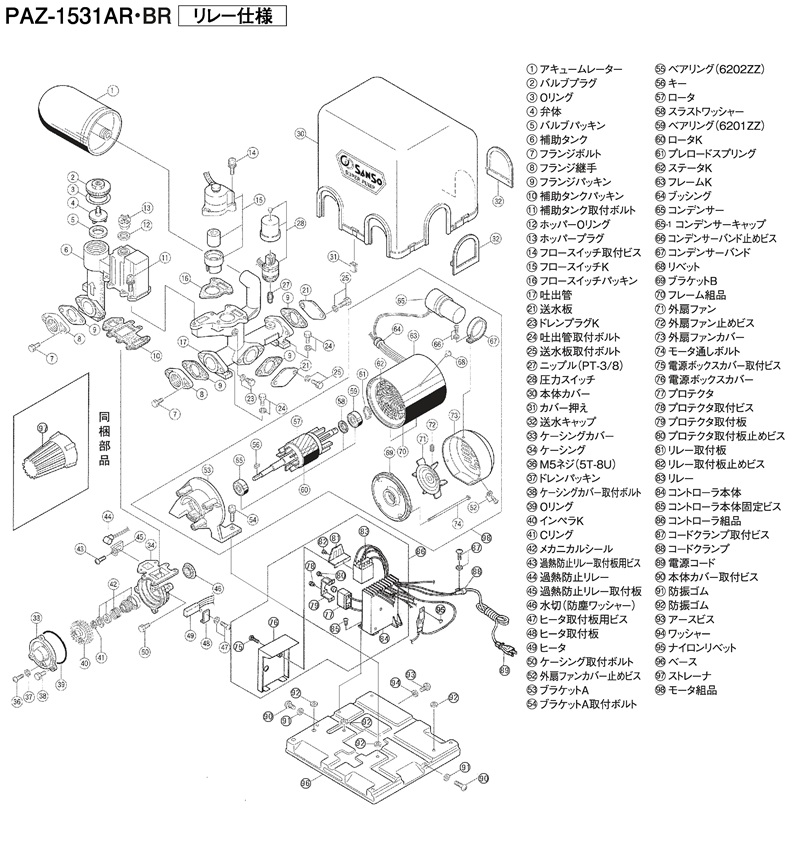 最終値下げ アクアクラフト三相電機 循環ポンプ PAZ-2531BR 浅井戸用 自動ポンプ 管理100