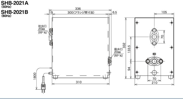 最安値に挑戦 三相電機 給湯加圧器 給水加圧ポンプ SHB-2021A2 SHB-2021B2 給水ポンプ